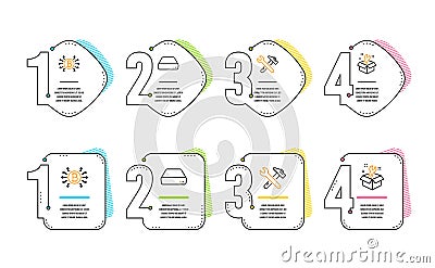 Mini pc, Bitcoin system and Spanner tool icons set. Spanner sign. Computer, Cryptocurrency scheme, Repair. Vector Vector Illustration