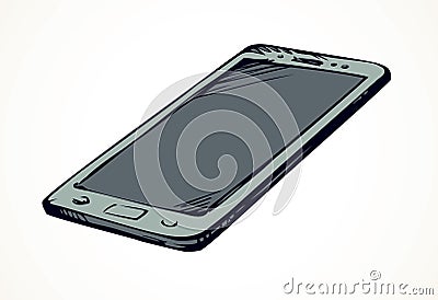 Cellular telephone. Vector drawing Vector Illustration