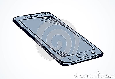 Cellular telephone. Vector drawing Vector Illustration