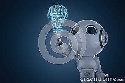 Mini robot finger point Stock Photo