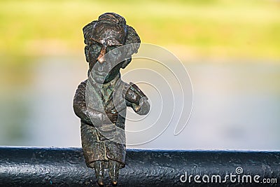 Mini sculpture of Bela Bartok Editorial Stock Photo