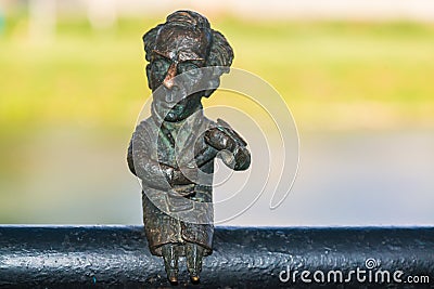 Mini sculpture of Bela Bartok Editorial Stock Photo