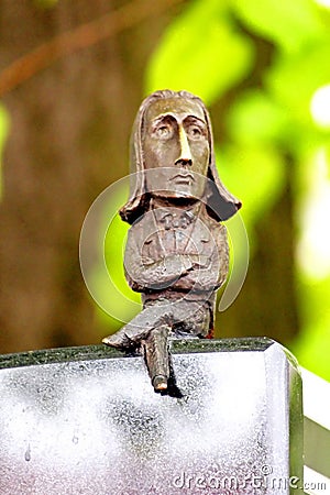 Mini sculpture of Ferenc Liszt, Chernivtsi Editorial Stock Photo