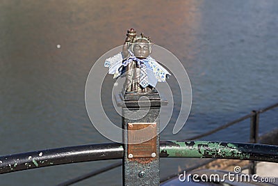 Mini sculpture of statue of liberty photo in Uzhgorod Ukraine Stock Photo