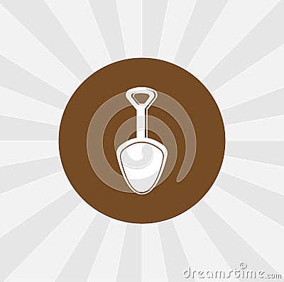 Mini Shovel isolated icon. tool design element Vector Illustration