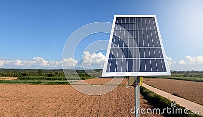 Mini solar cell panal Stock Photo