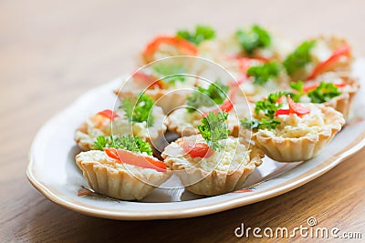 Mini tartlets Stock Photo