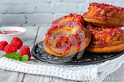 Mini vanilla pound cakes Stock Photo