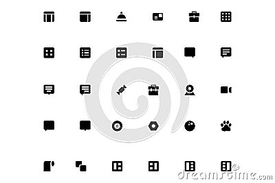 Mini Vector Icons 27 Stock Photo