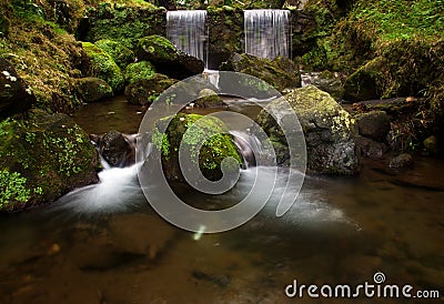 Mini Waterfall, Little Waterfall Stock Photo