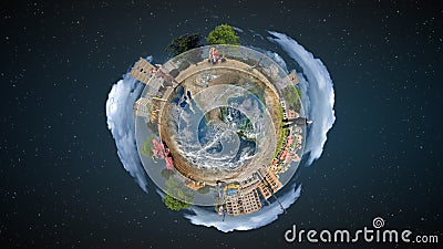 Mini world concept Stock Photo