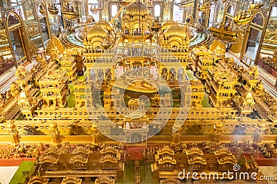 miniature of ancient holy golden city Ayodhya from different angle Editorial Stock Photo