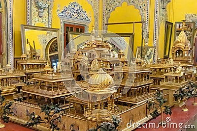 miniature of ancient holy golden city Ayodhya from flat angle Editorial Stock Photo