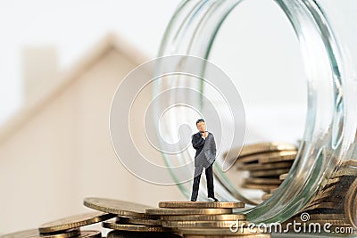 Miniature of business model thinking about Investment strategy in Real estate Stock Photo