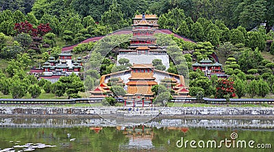 Miniature chinese architectural landscape Stock Photo