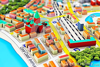 Miniature city Stock Photo