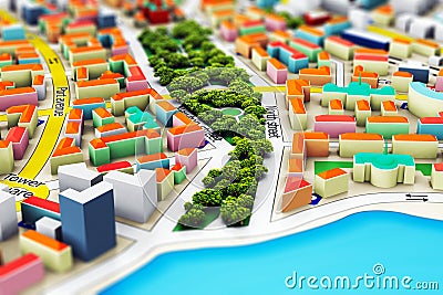 Miniature city Stock Photo