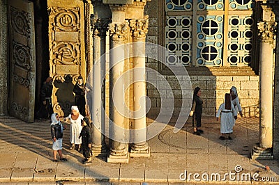 Miniature of Gethsemane and Church of All Nations Editorial Stock Photo