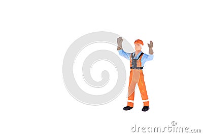 Miniature people in engineer and worker occupation Stock Photo