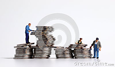 A concept about an infinitely competitive society. Stock Photo