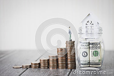 Property investment and house mortgage financial concept, Home protect, Insurance. With copy space for your text. Stock Photo