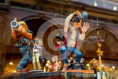 Miniature photographers figure Editorial Stock Photo