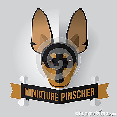 Miniature Pinscher Vector Illustration