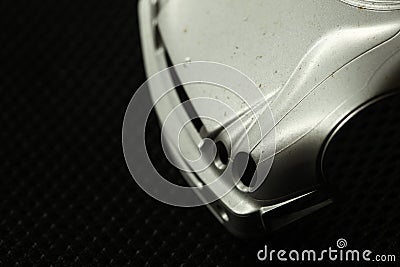 Miniature plastic model sport car scoop part. Stock Photo