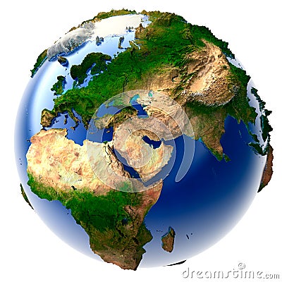 Miniature real Earth Stock Photo