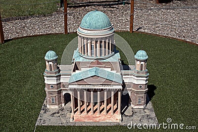 Miniature replica of Esztergom Basilica, Szarvas, Hungary Editorial Stock Photo