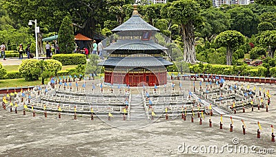 Miniature of temple of heaven at splendid china park, shenzhen, china Editorial Stock Photo