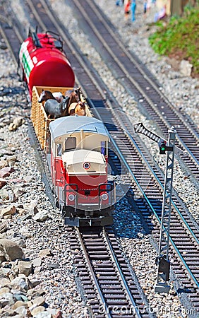 Miniature train model Stock Photo