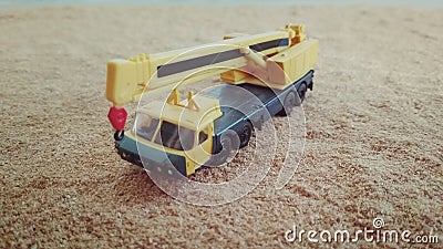 Miniature truck crane3 Cartoon Illustration
