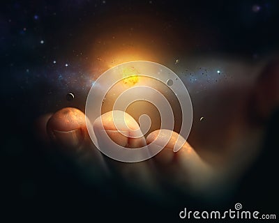 Miniature universe Stock Photo