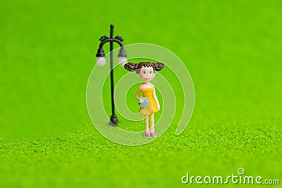 Miniatures of little girls Stock Photo