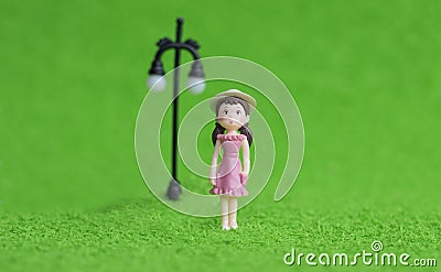 Miniatures of little girls Stock Photo