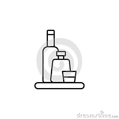 minibar, drinks icon. Simple thin line, outline vector of Hotel Service icons for UI and UX, website or mobile application Stock Photo