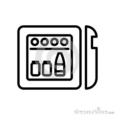 Minibar icon vector isolated on white background, Minibar sign , line and outline elements in linear style Vector Illustration