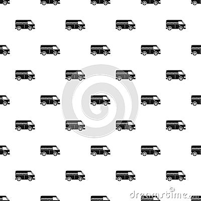 Minibus taxi pattern, simple style Vector Illustration