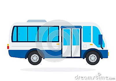 Minibus vector flat isolated Vector Illustration