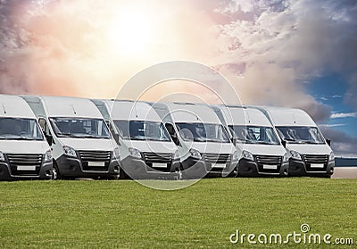 Minibuses For Sale Stock Lot Row Stock Photo