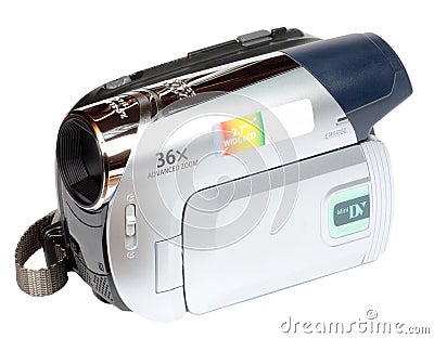 Minidv video camera camcorder Stock Photo