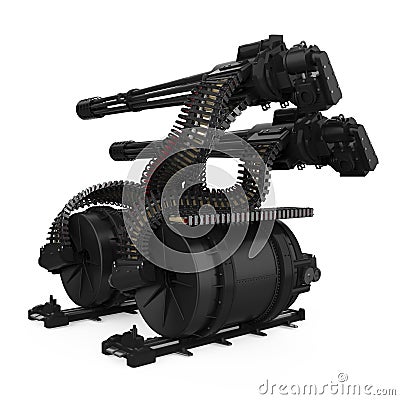 Minigun Isolated Stock Photo