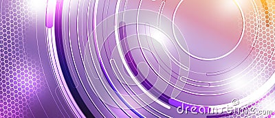 Minimal abstract circle design with bright oxygene decoration Stock Photo
