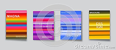 Minimal annual report design vector collection. Halftone texture cover templates set. Eps10 vector. Vector Illustration