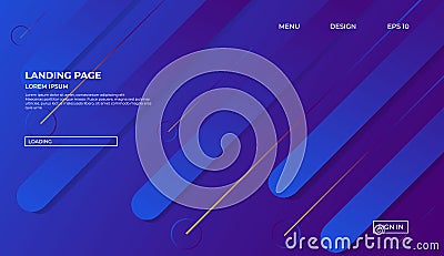 Minimal background geometry. Dynamic shape compositions are easy to edit with gradient line Vector Illustration