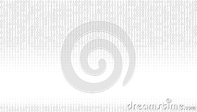 Minimal binary code background by 0 and 1. Digitally vector pattern Vector Illustration