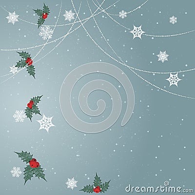 Minimal Christmas background Vector Illustration