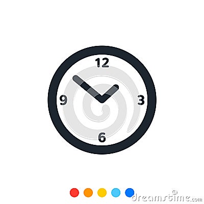 Minimal clock icon,Analog clock,Vector and Illustration Vector Illustration