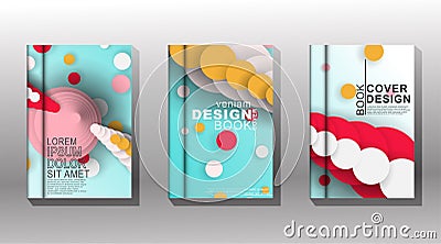 Minimal cover design. circle overlapping and colorful . vector illustration. New texture for your design Vector Illustration